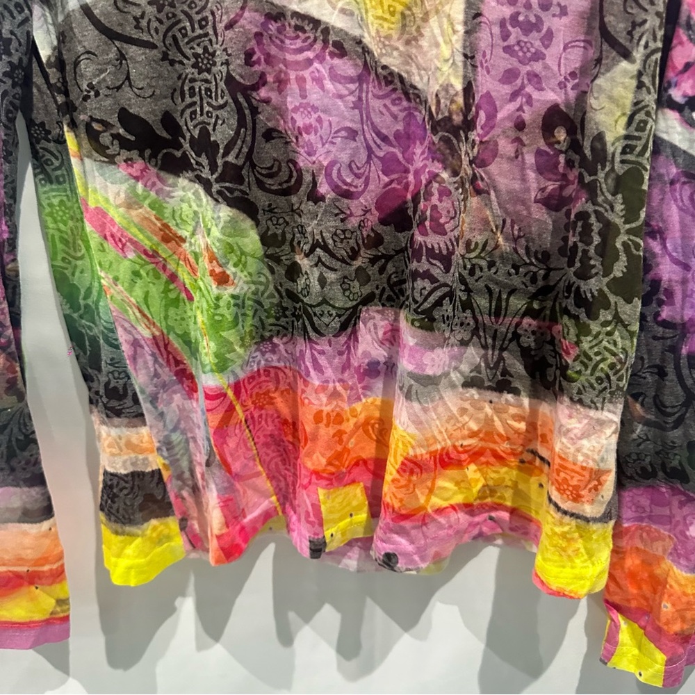 Abstract Mesh Long Sleeve Top - Picture 6 of 12